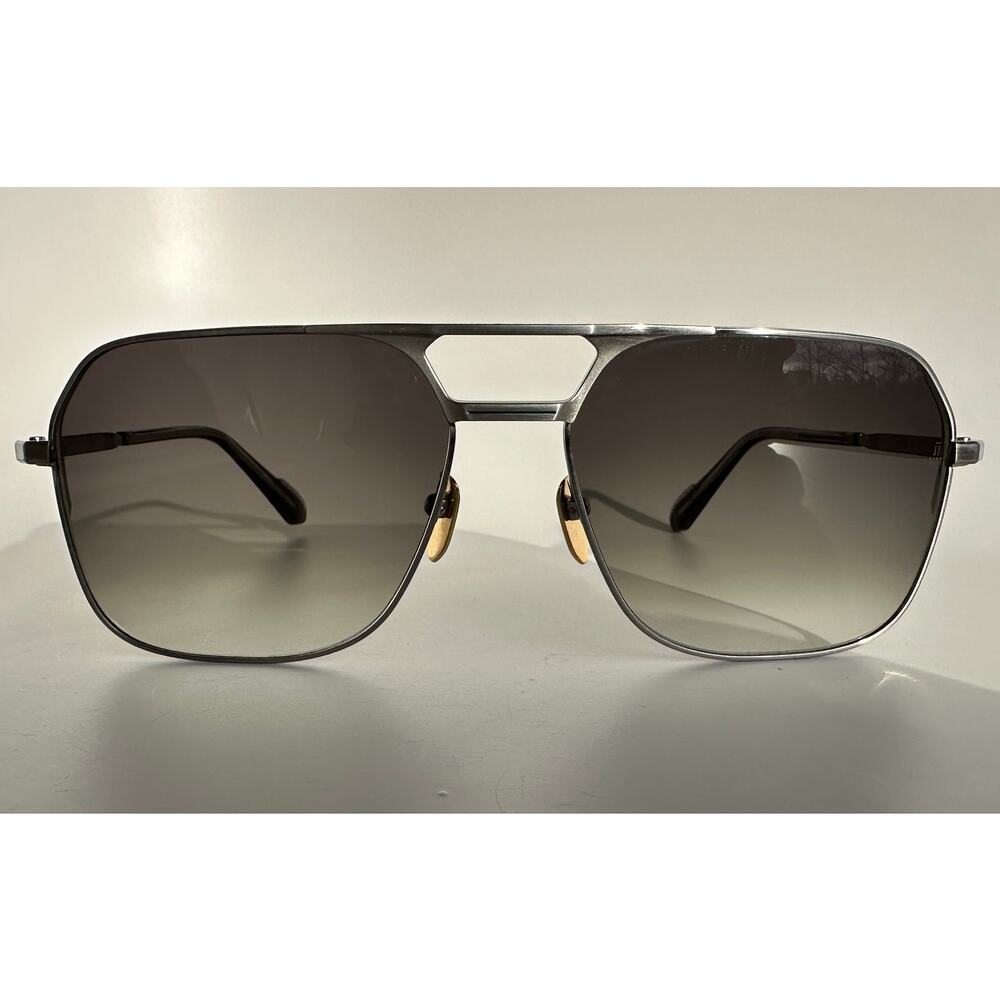 Jacques Marie Mage Stanley Kubrick 1980 Silver Antique Emerald Sunglasses EUC